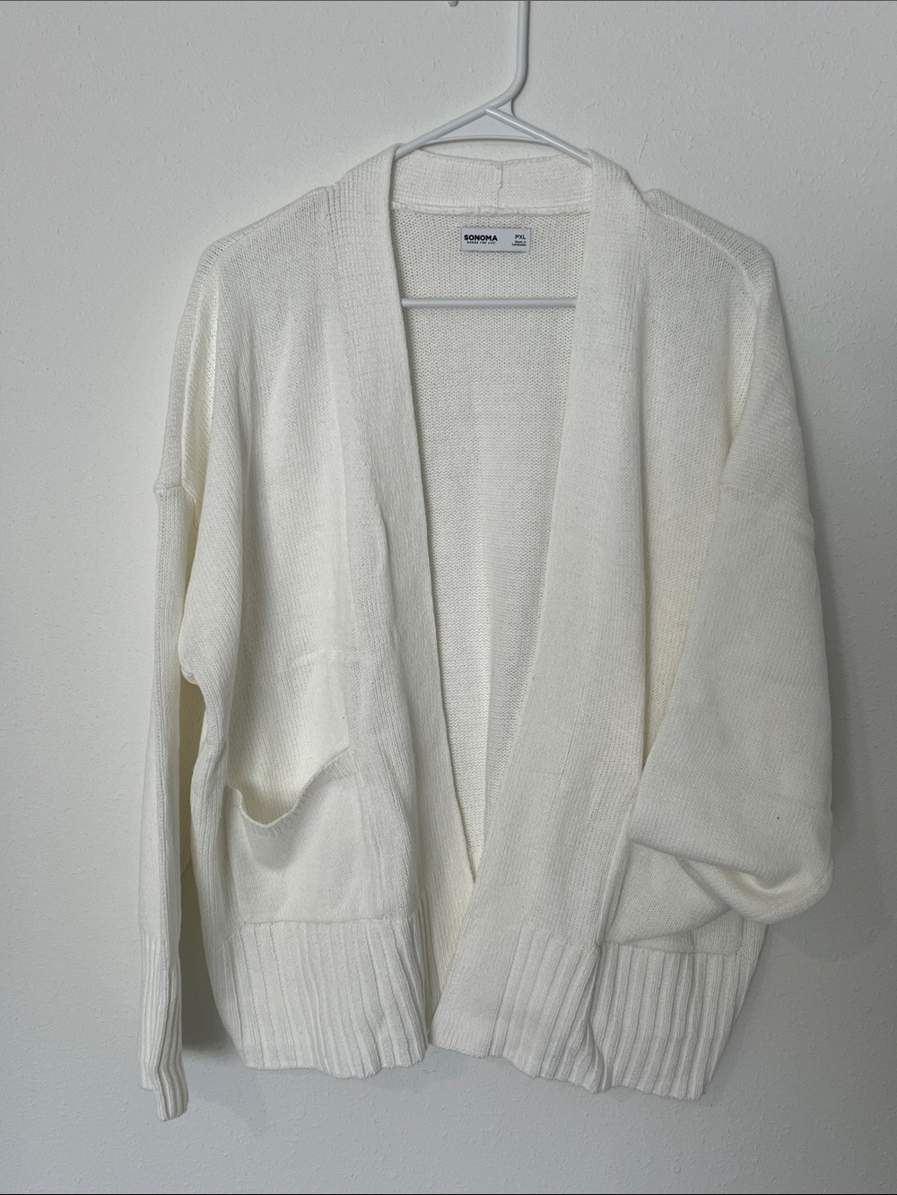 Sonoma Ivory Open-Front Women's Cardigan